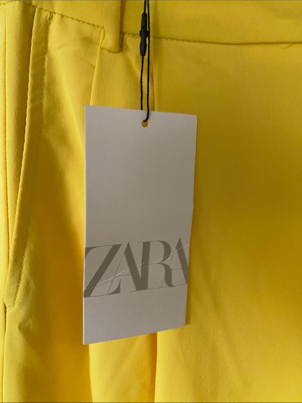 Zara Wide-Leg Pants Gold Yellow Mustard Bloggers Relaxed Fit XS NWT - Picture 10 of 15